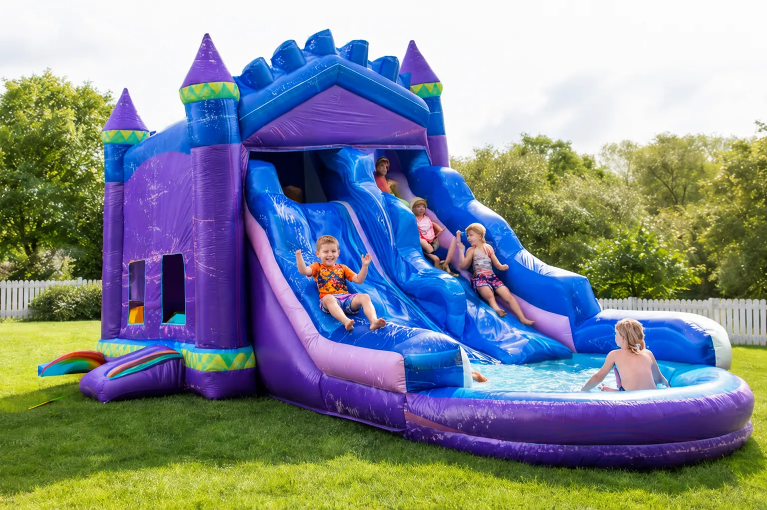 Purple Castle Combo Water Slide