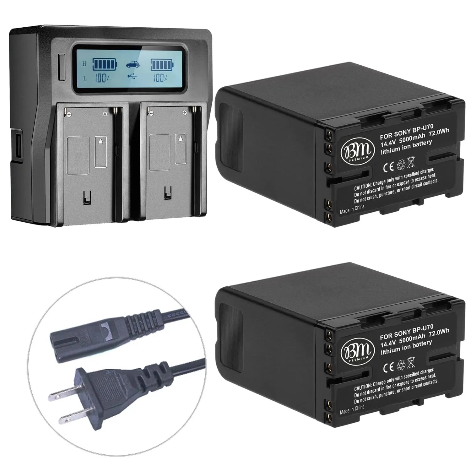 Kamerabatteri oplader - kan oplade 2 batterier (3)