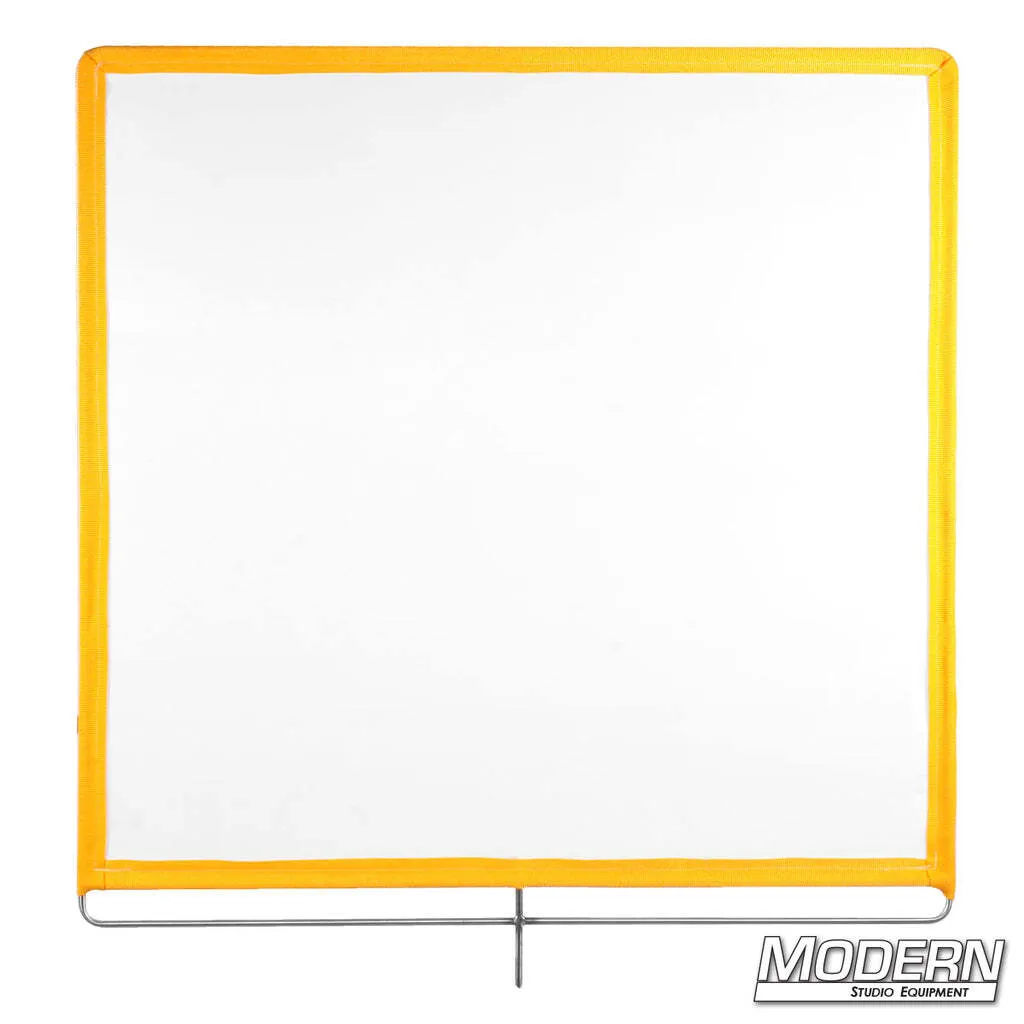 Hvid double silk - 4x4' Gul ramme (1)