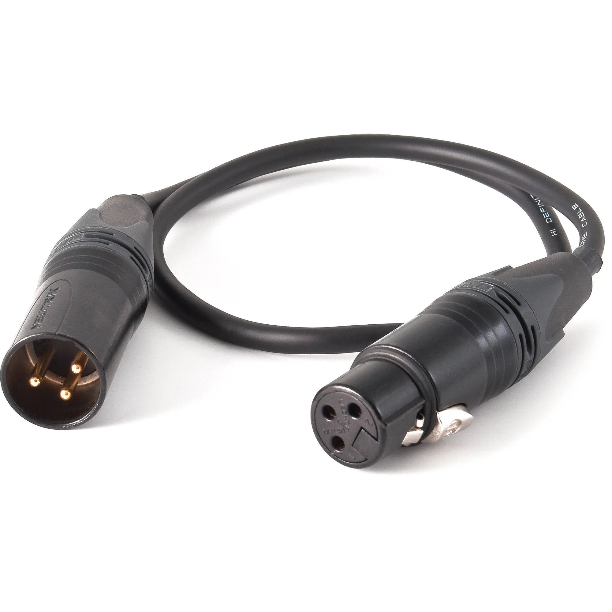 XLR kabel - Kort til shotgun på kamera (9)