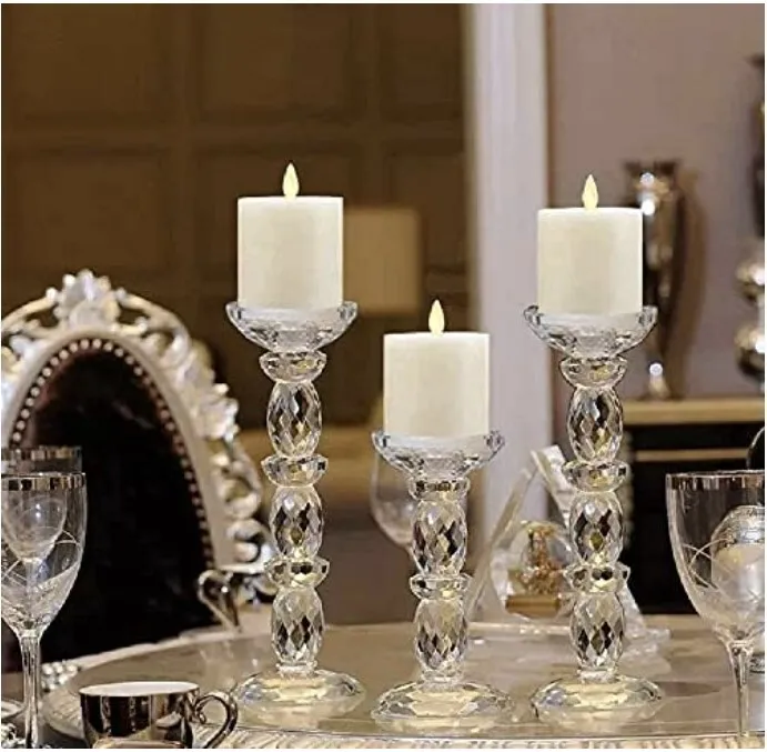 Flameless Pillar Wax Candles