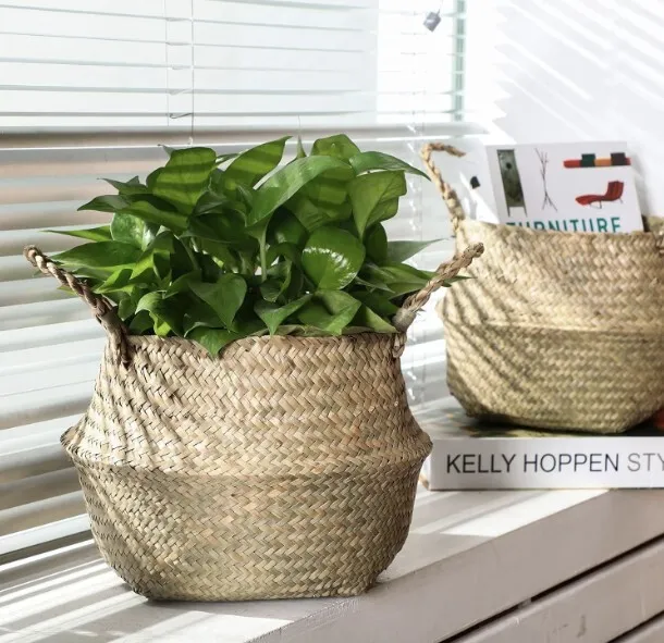 Woven Seagrass Basket with Handles