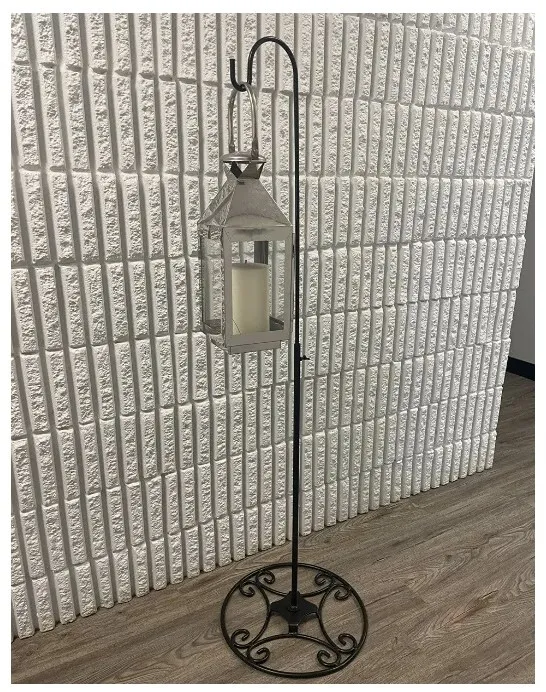 Black Iron Shepherds Hook - Free Standing Adjustable Height