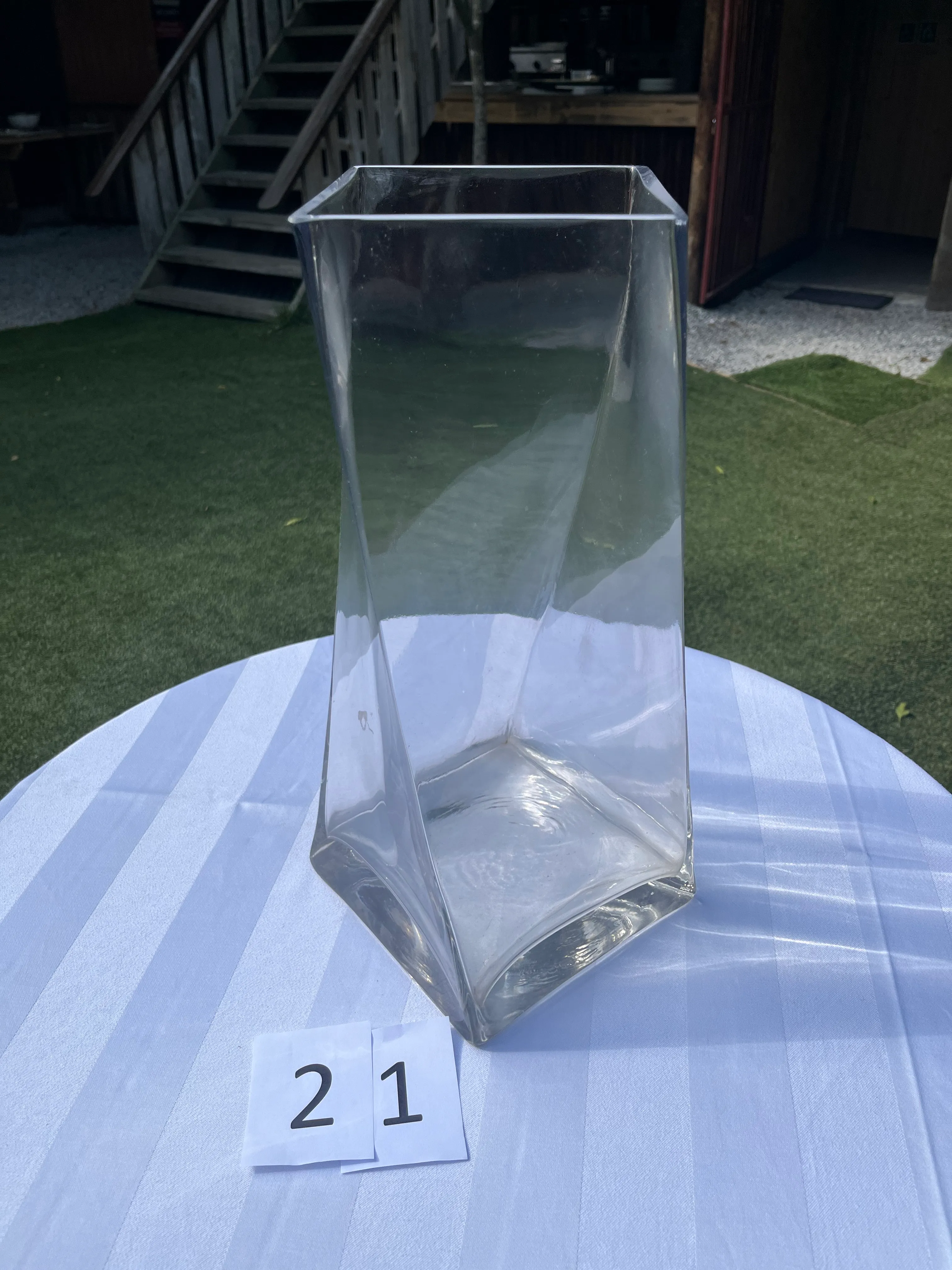 Vase - Tall Square Twist