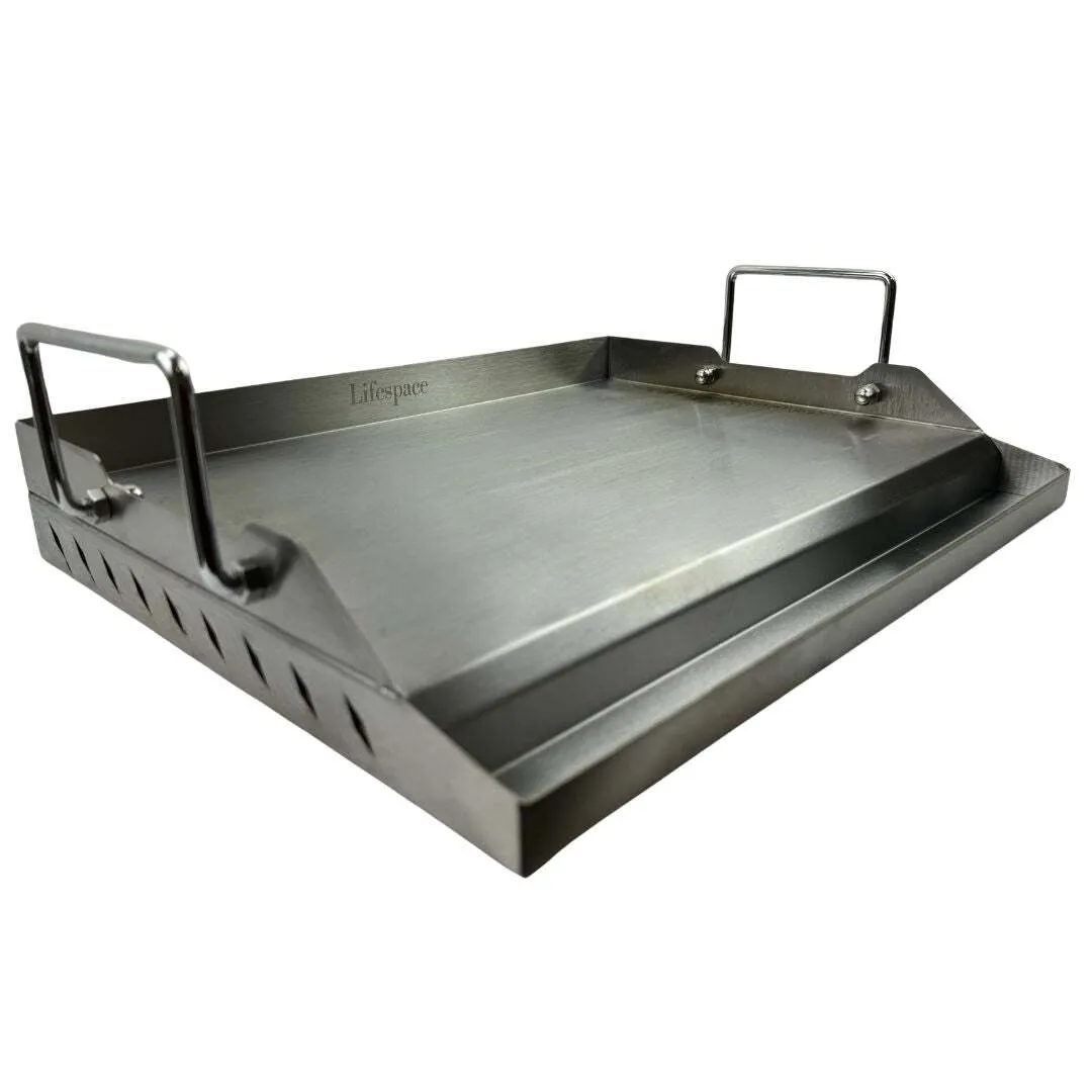 Griddle Only - Lifespace 45cm Stainless Steel BBQ Flat Top Griddle