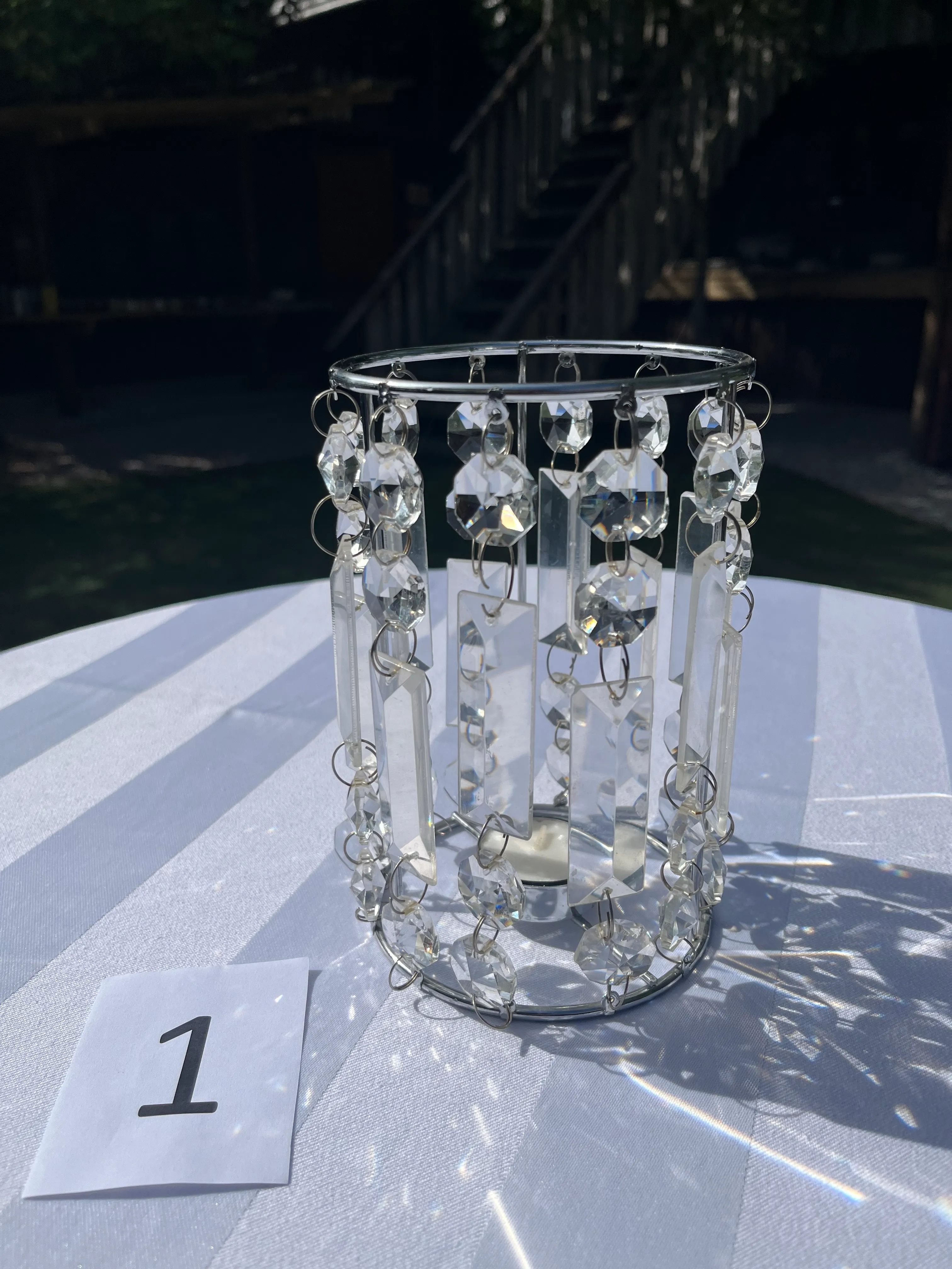 Tea Light Crystal Candle Holder