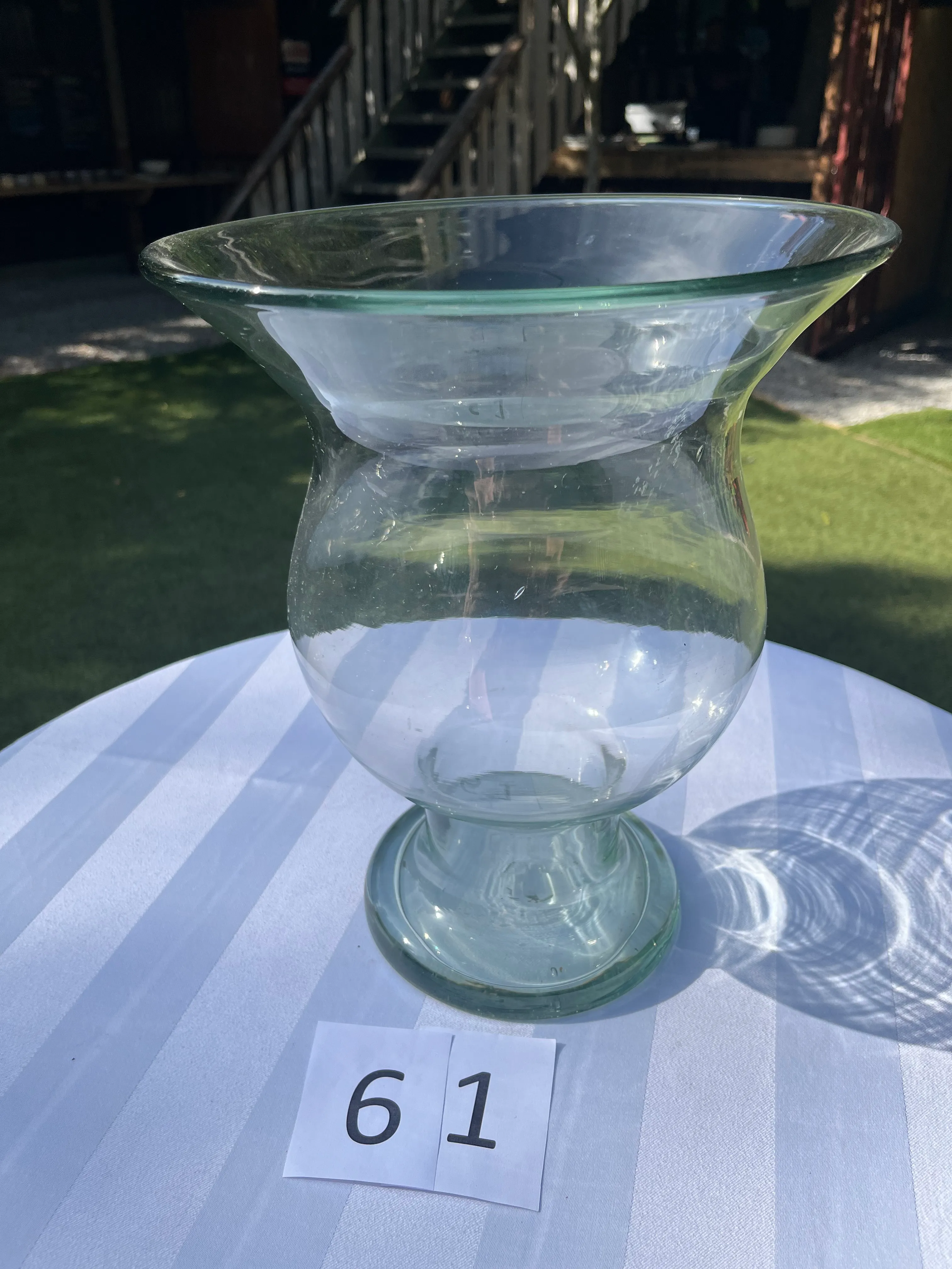 Vase - Bulb and Tulip - Clear Glass