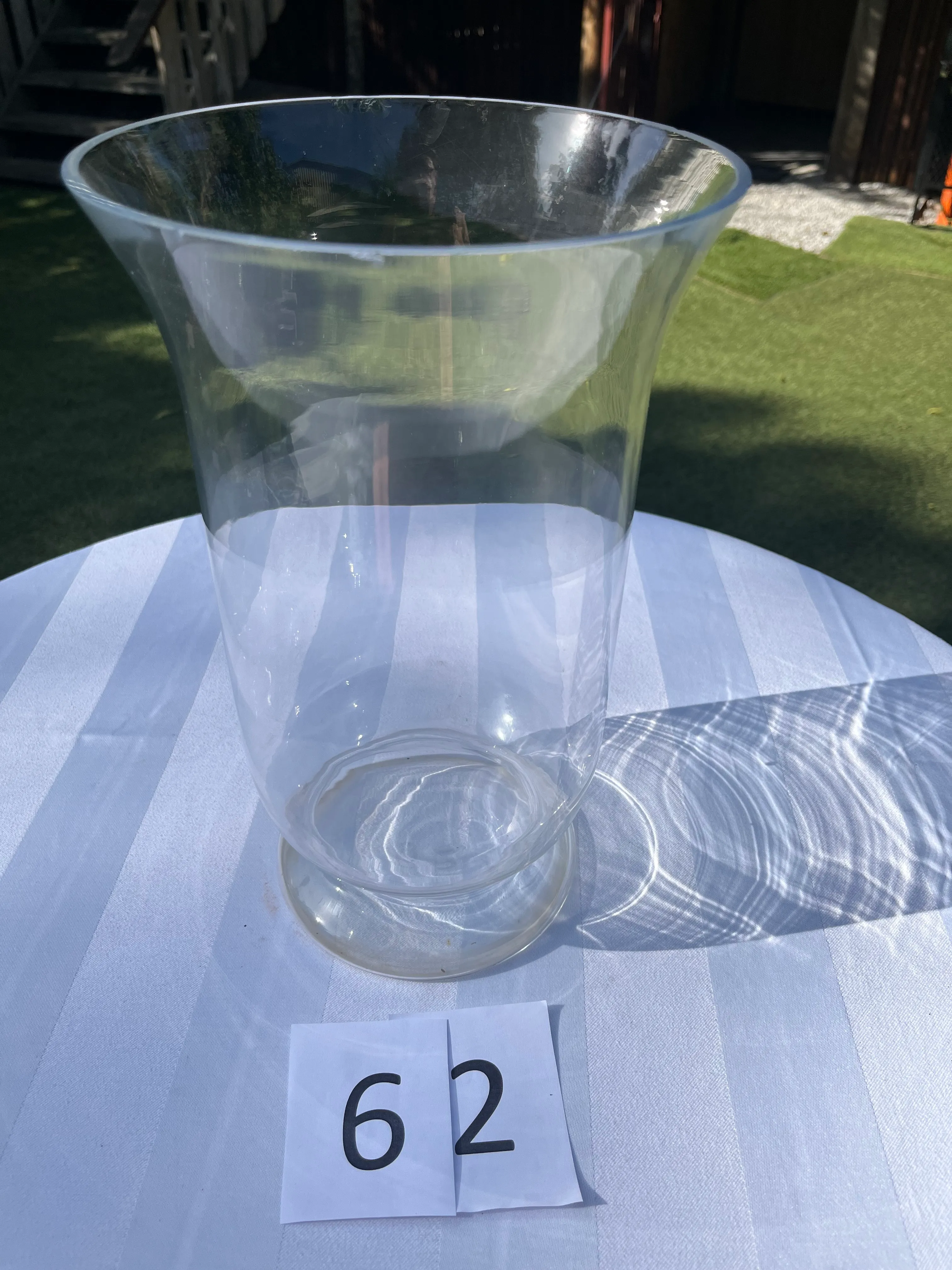 Vase - Tulip Wide Top - Clear Glass