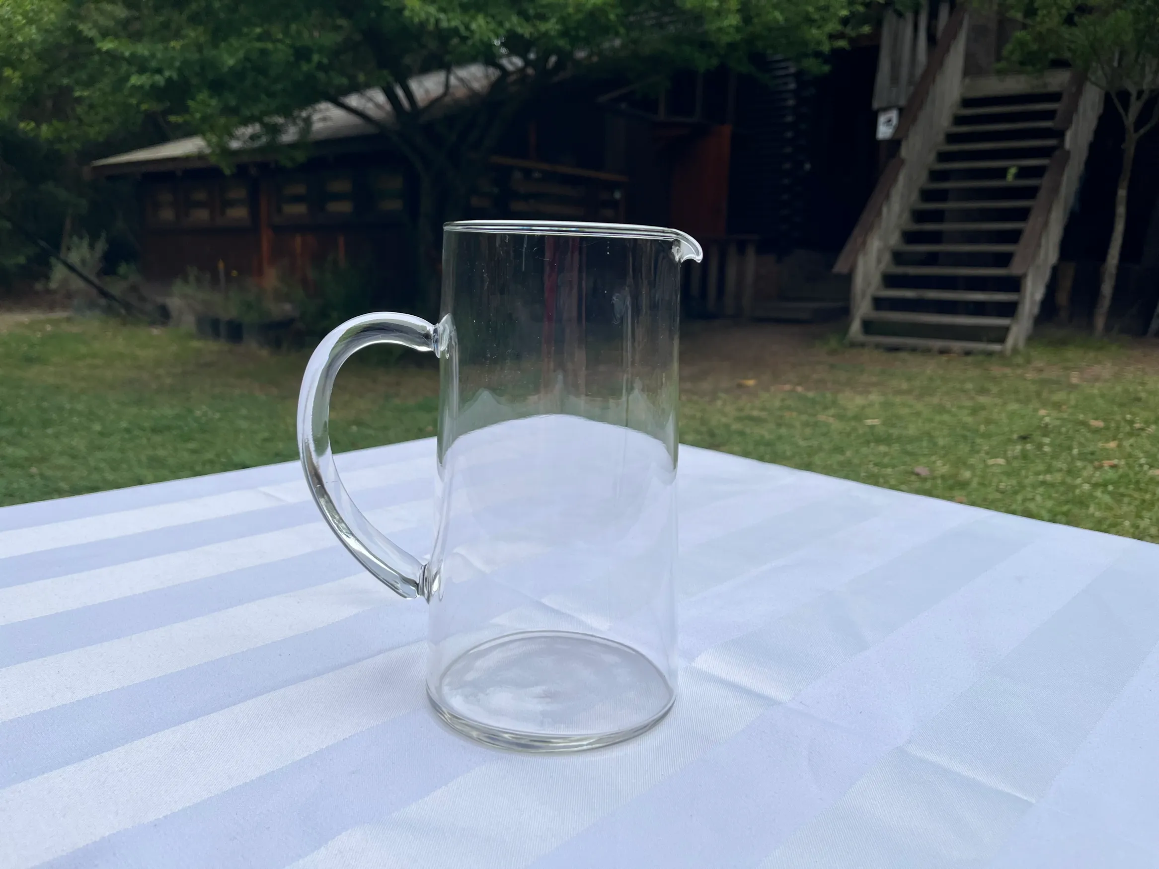 Glass Jug Tall Straight Delicate