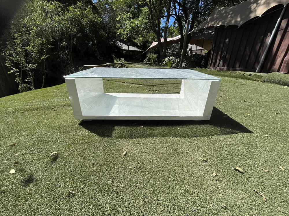 White Coffee Tables Glass Top