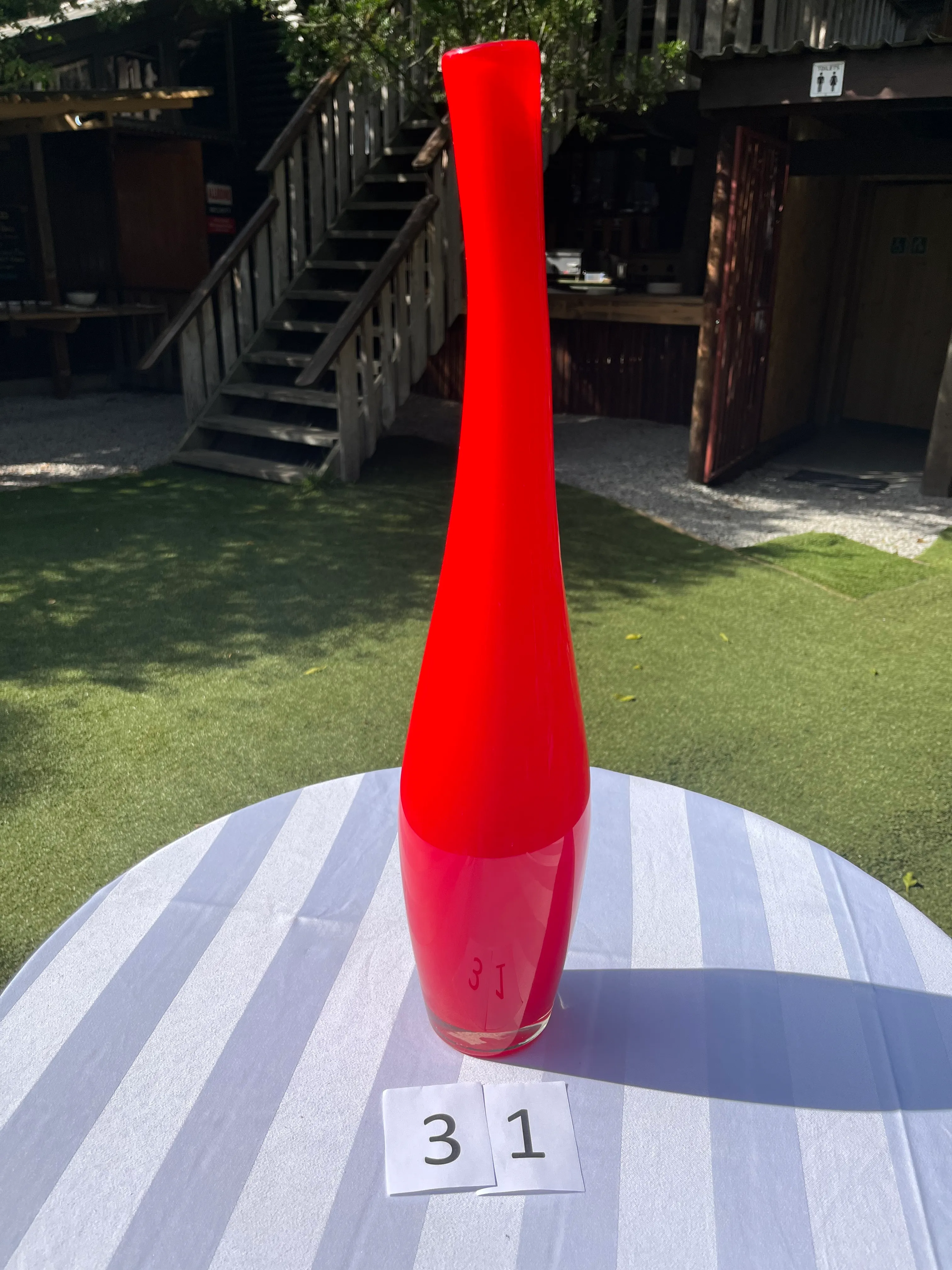 Vase - Tall Red Seed Pod