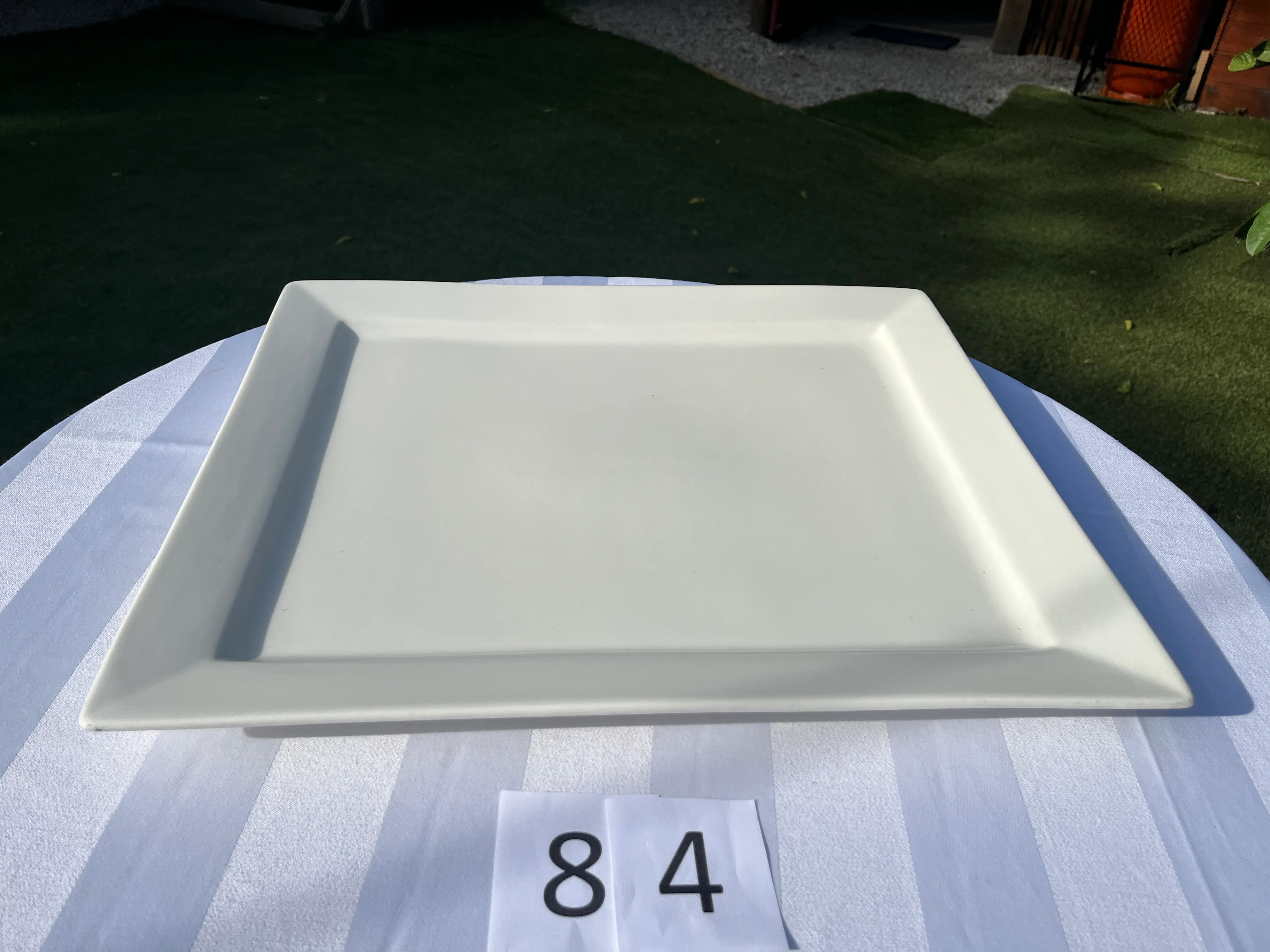 Harvest / Buffet - Porcelain Platter Rectangle Rim Edge - Large - 36cm x 36cm x flat