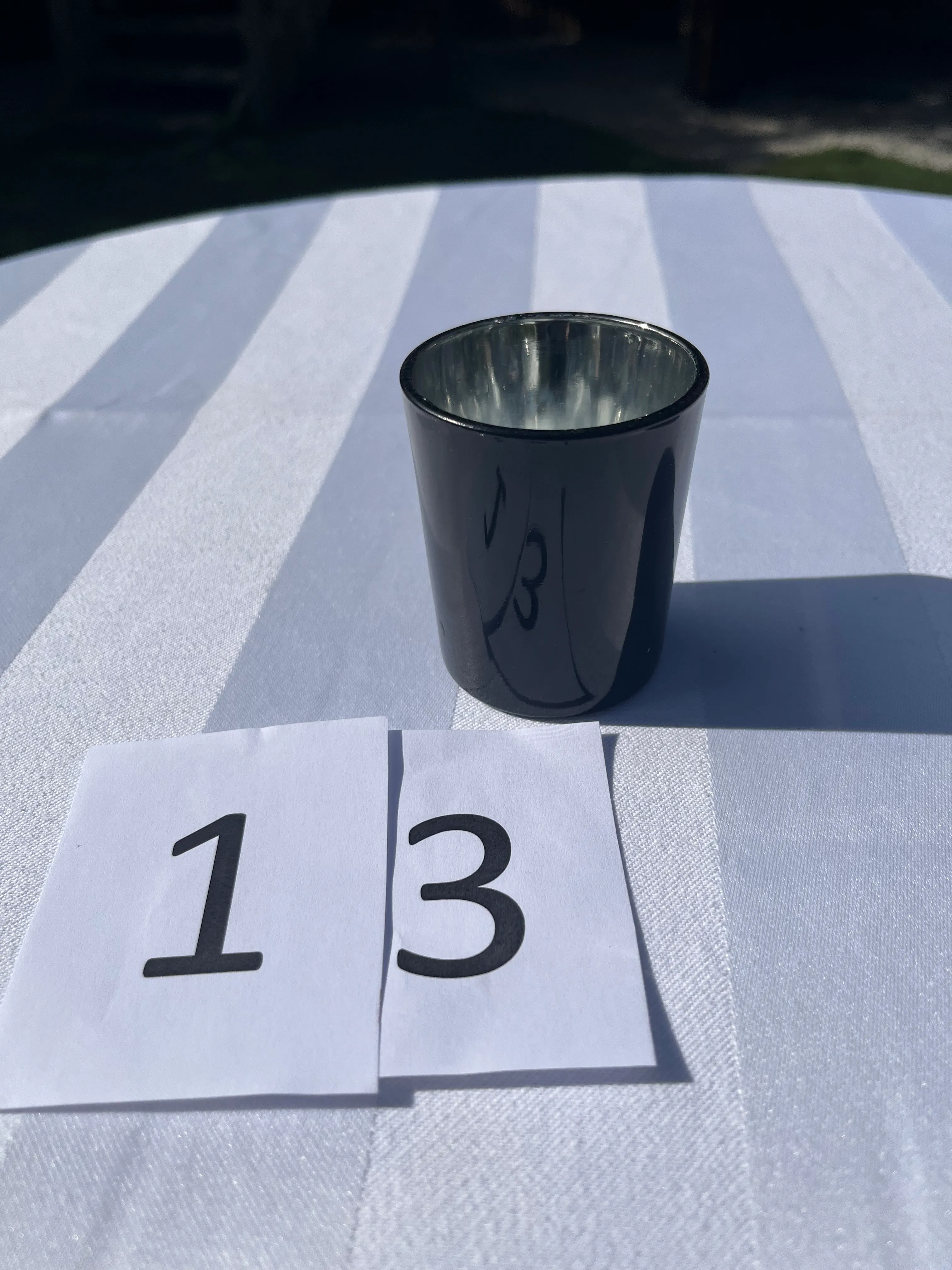 Candle Holder / Votive - Black - Solid