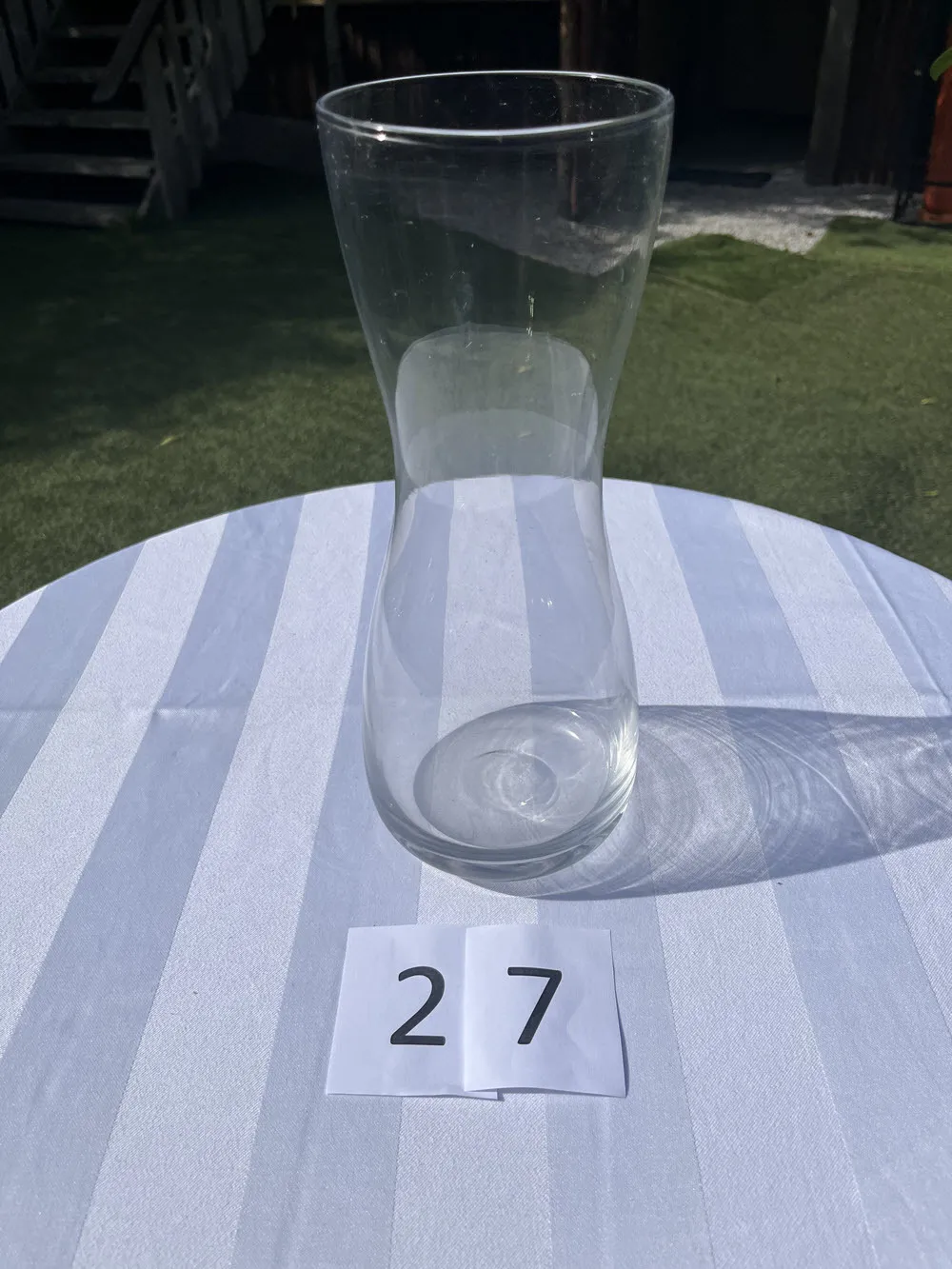 Vase - Hour Glass Narrow Tall - Clear