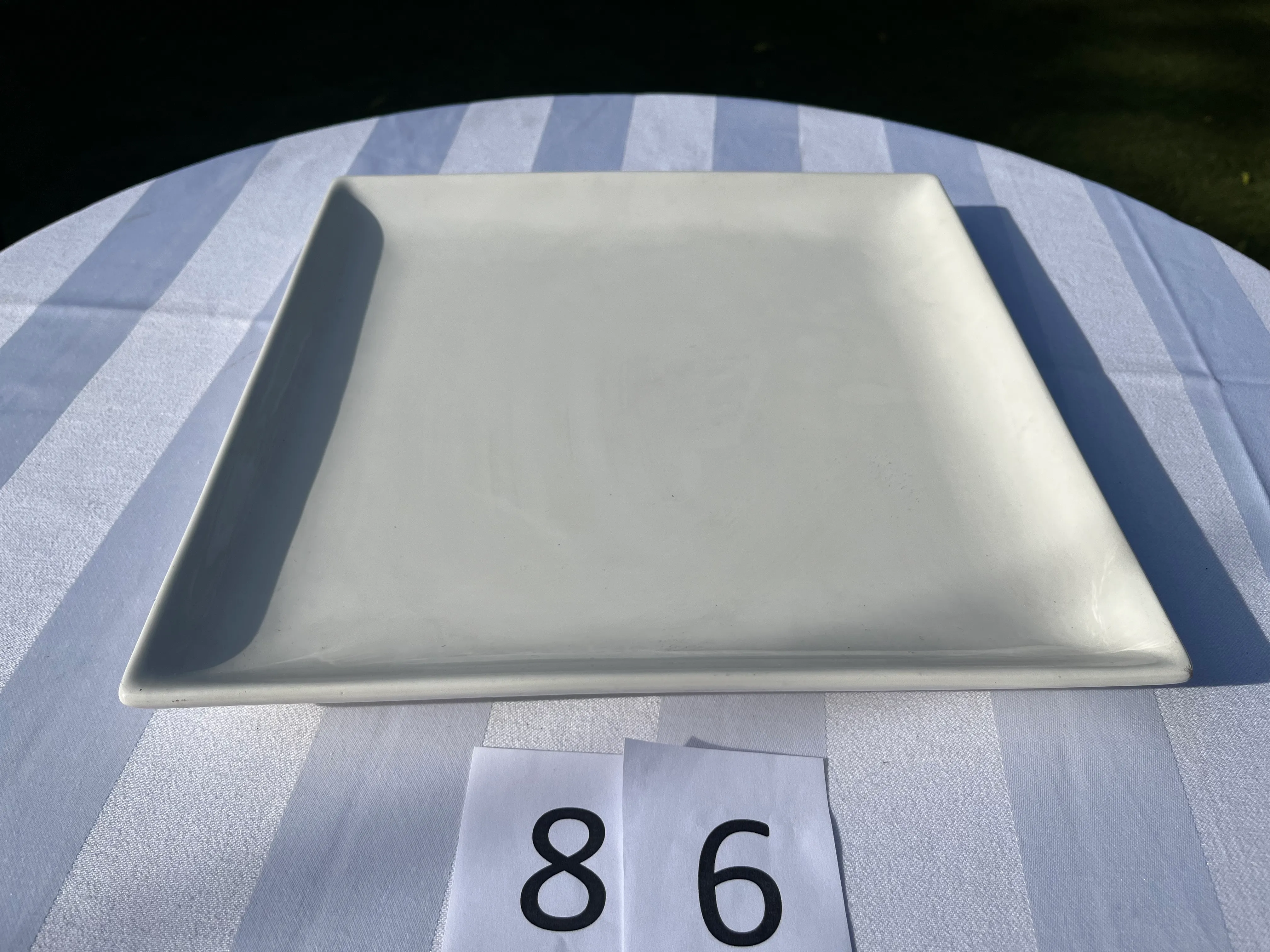 Harvest / Buffet - Porcelain Platter Square Coupe Edge - Large - 36cm x 36cm x flat