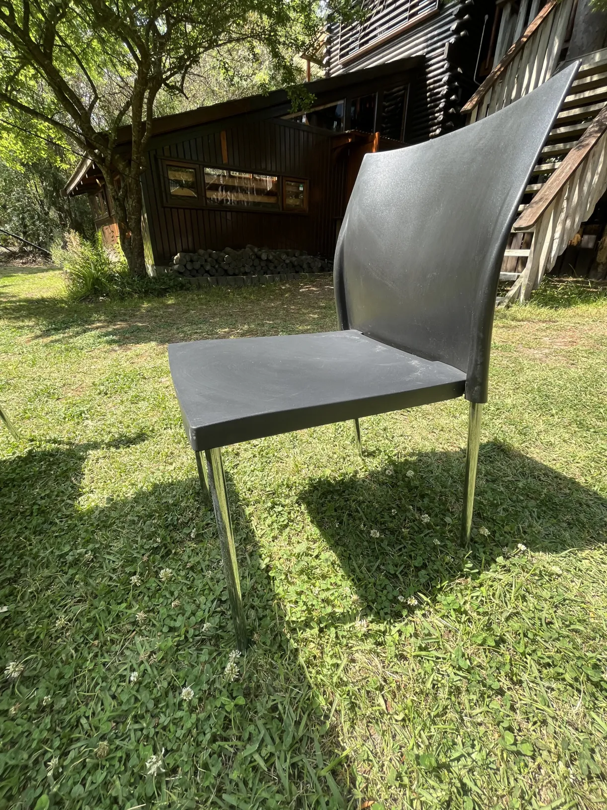 Chair - Chrome CAFE Regis Black Seat