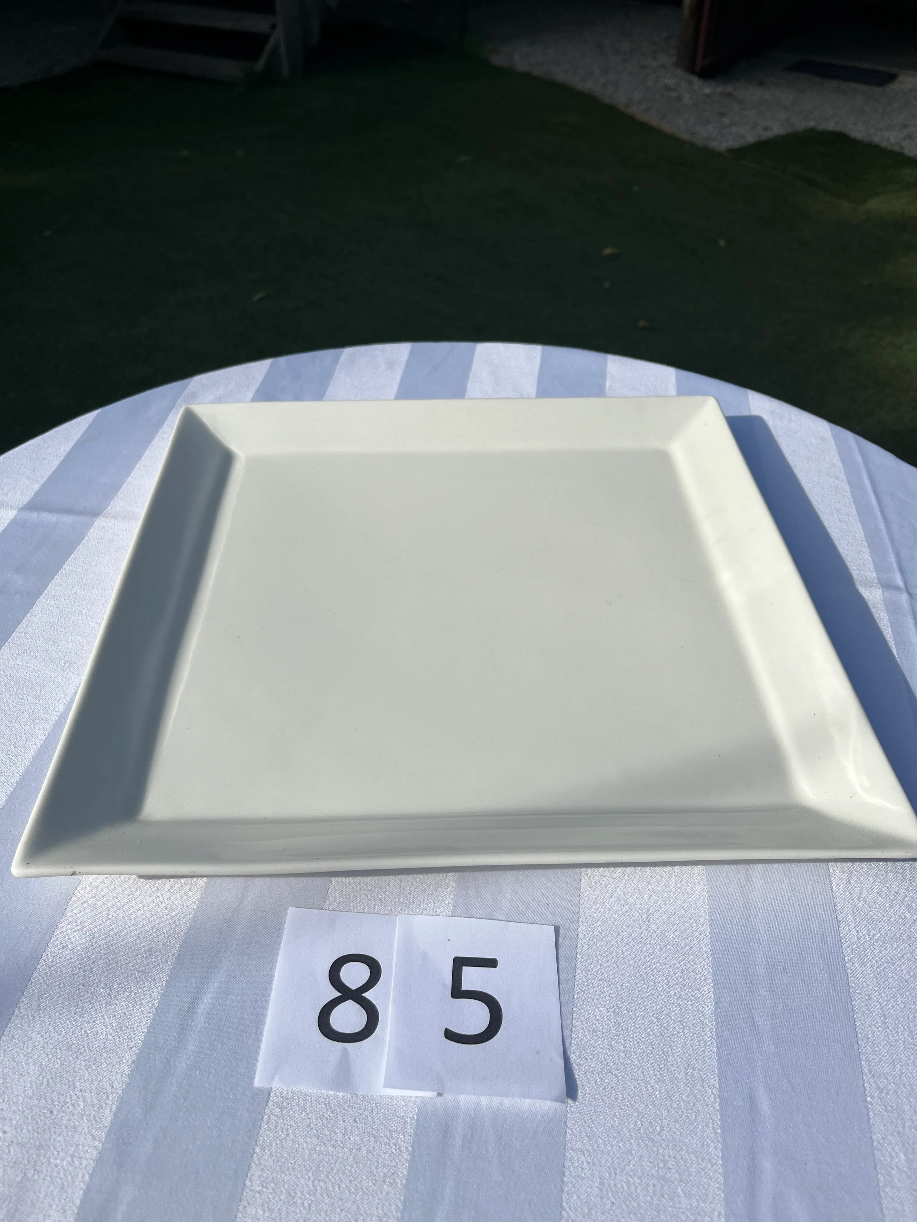 Harvest / Buffet - Porcelain Platter Rectangle Chamfer Edge - Large - 44.5cm x 37.5cm x flat