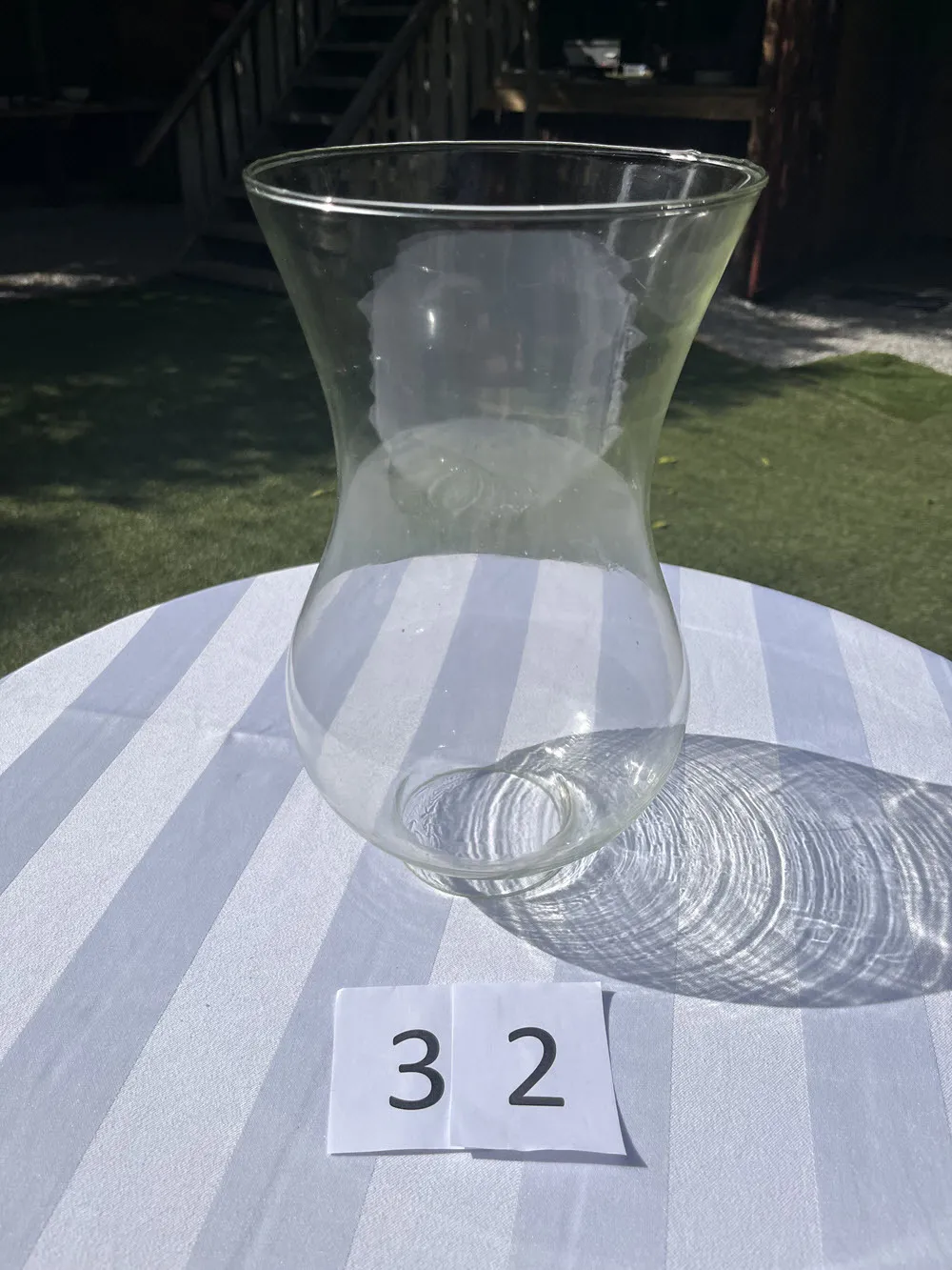 Vase - Hour Glass Fat - Clear