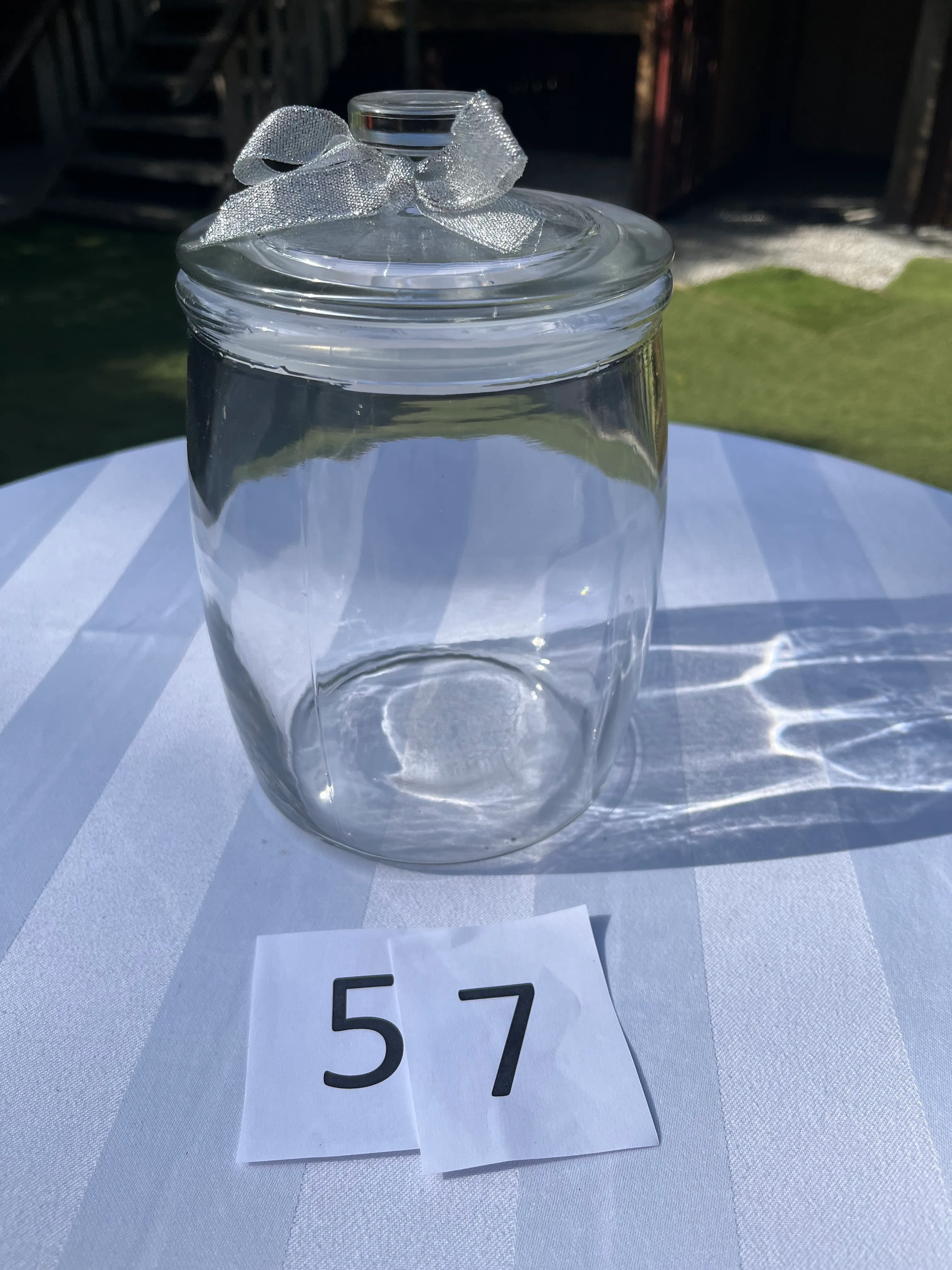Vase / Sweetie Jar - Clear Medium with Glass Lid