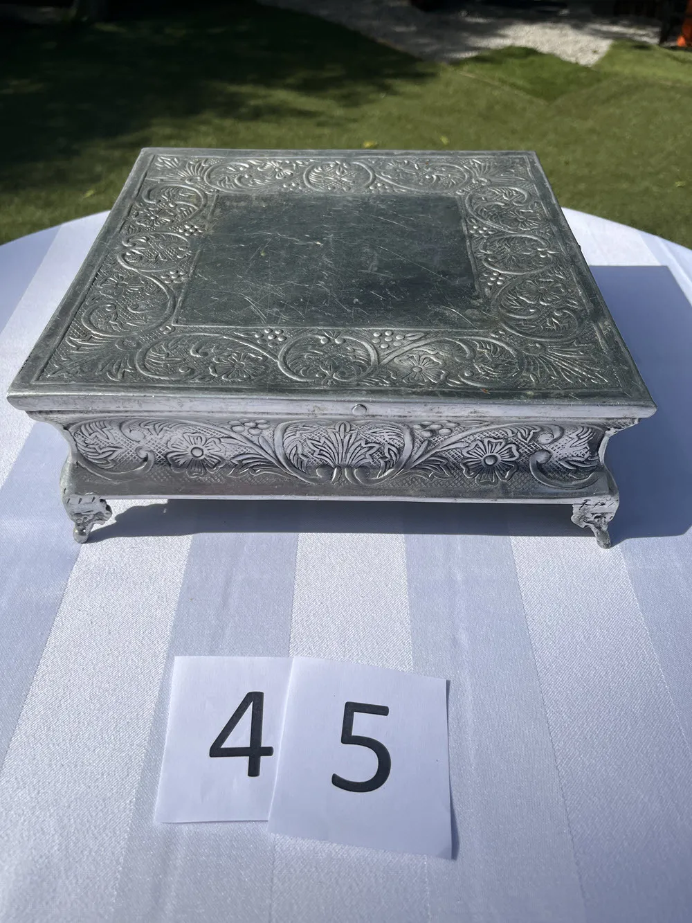 Cake Stand / Riser - Patterned - Square - SML