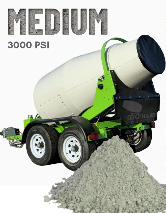 Concrete Trailer, 0.75 Cu. Yd., Medium Mix