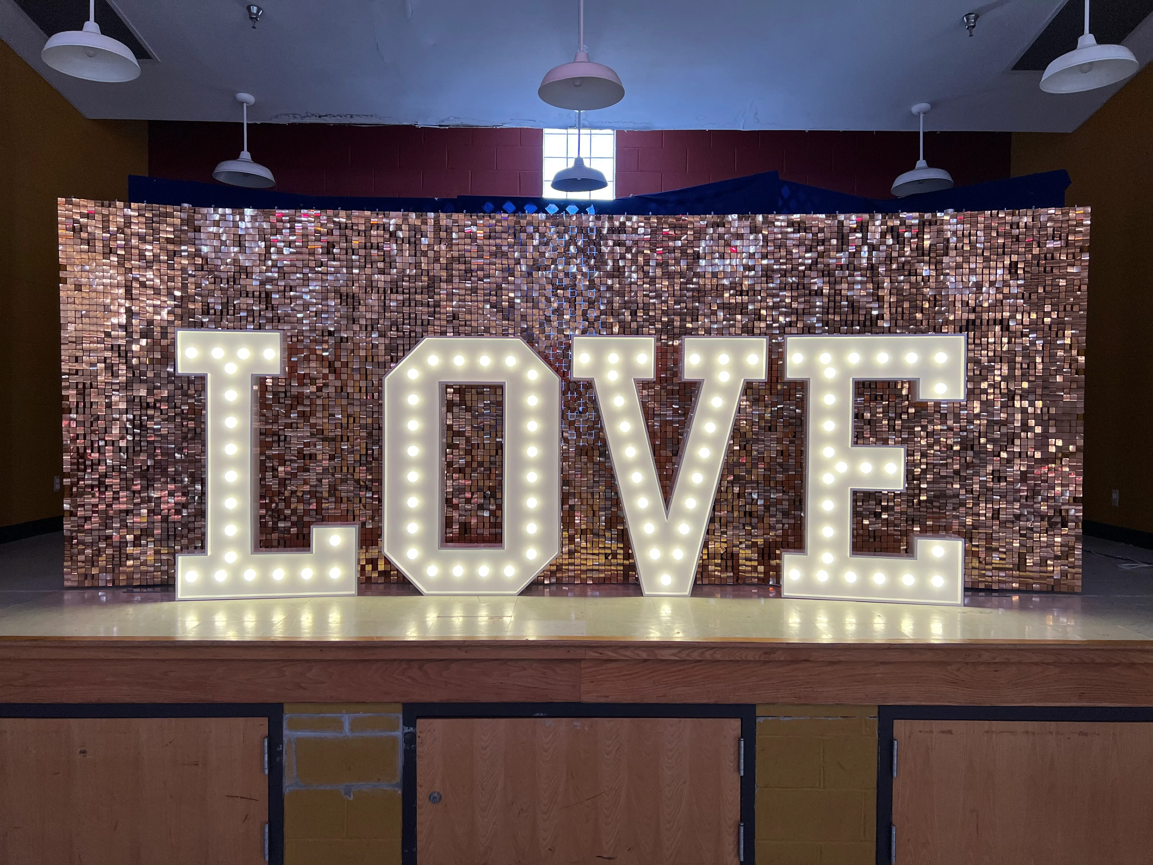 LOVE - 4' Marquee Letters - White - White Light