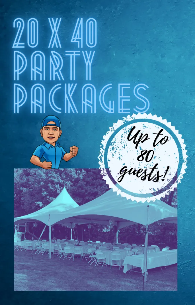20' x 40' Tent Party Packages (Up to 80 Guests)