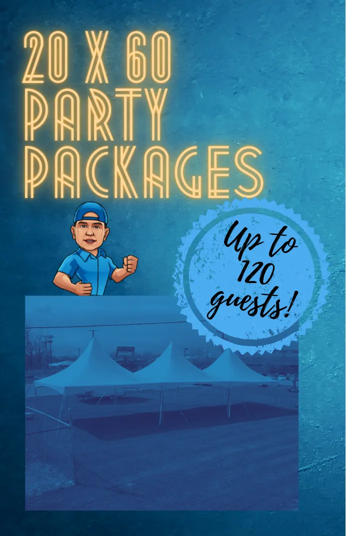 20' x 60' Tent Party Package (Up to 120 Guests)