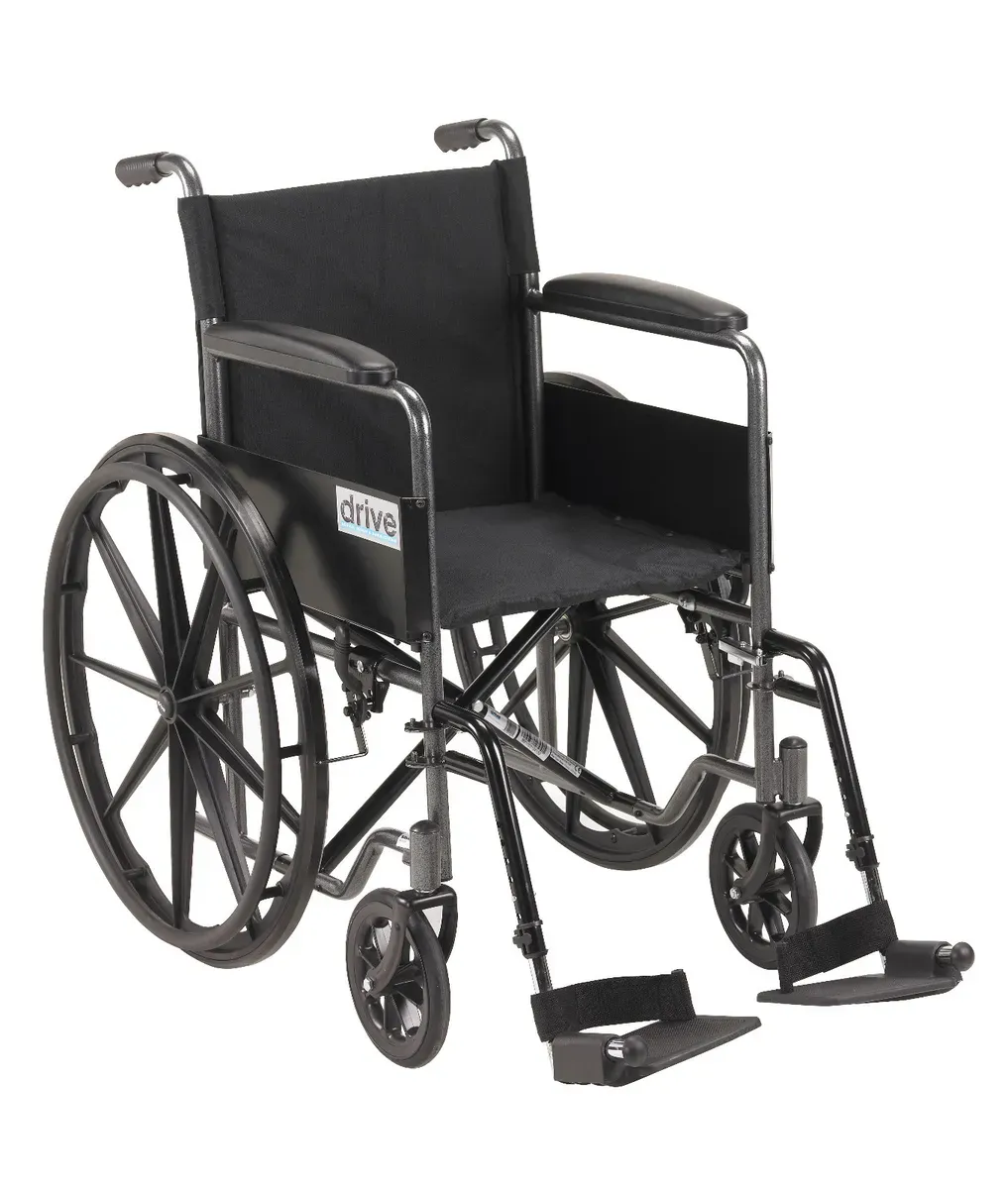 Folding Wheelchair Full Arms & Removable Footrest