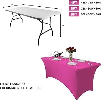 Rectangle Tablecover Hot Pink Spandex