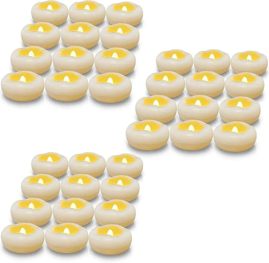 Plastic Floating Candles (Set of 12)