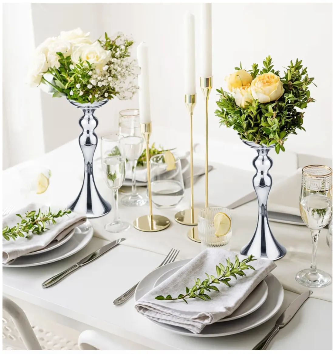 Silver Centerpieces Tall