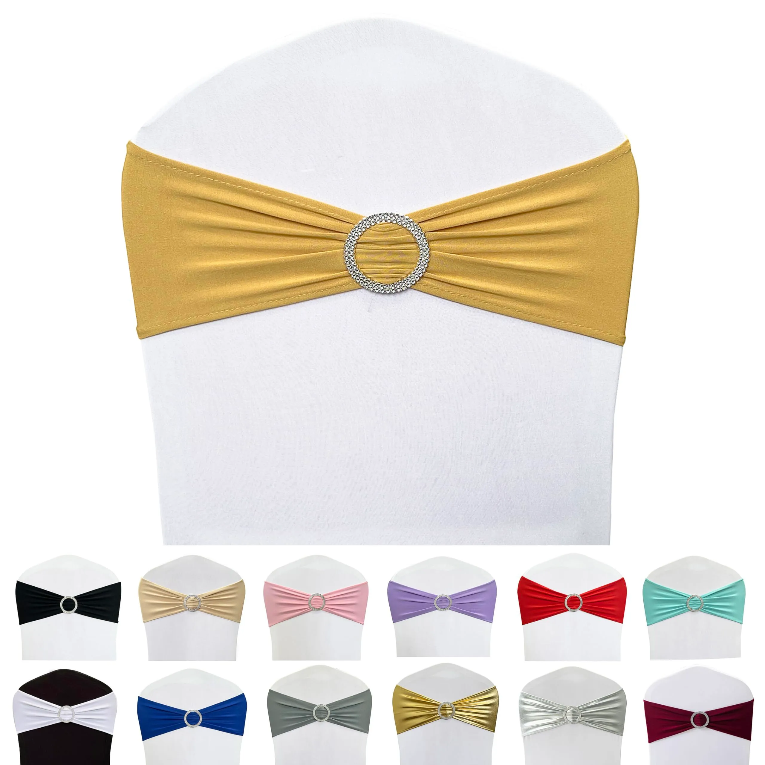 Chair Sashes Gold Spandex