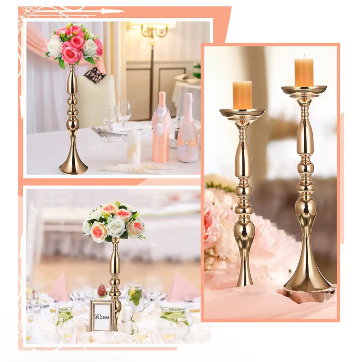 Gold Centerpieces Tall