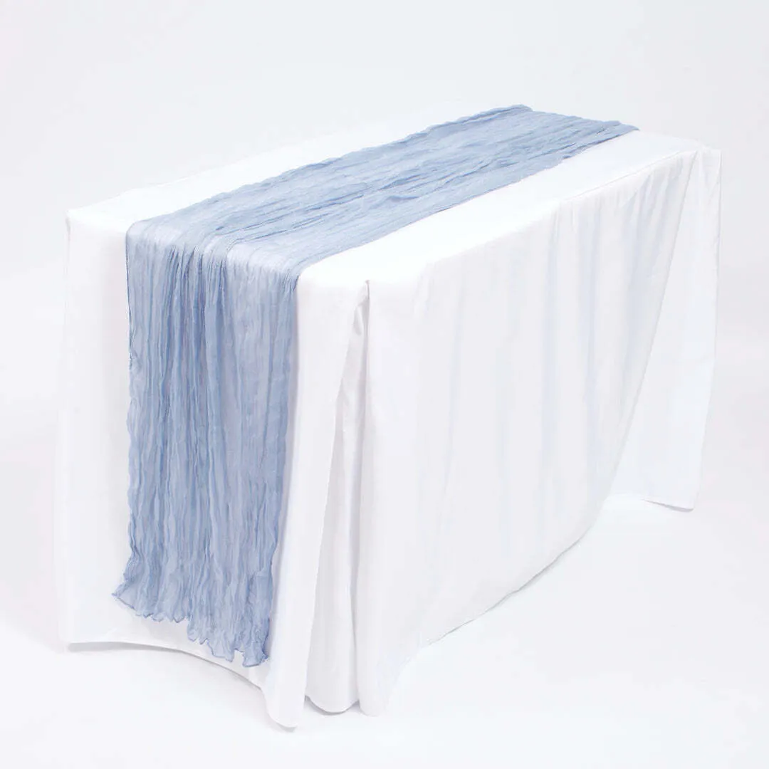 Tablerunners Light Blue Cheesecloth