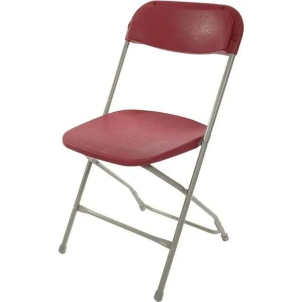 Burgundy Folding Chairs
