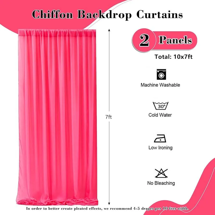 Backdrop Drape Hot Pink (Per Drape)