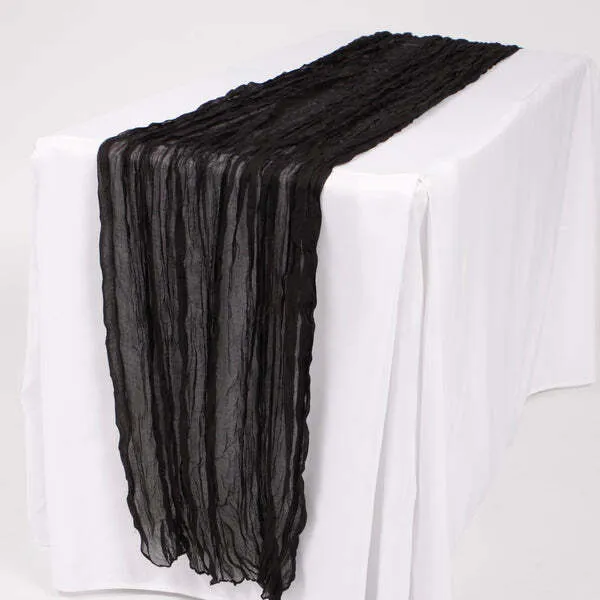 Tablerunner Black Cheesecloth
