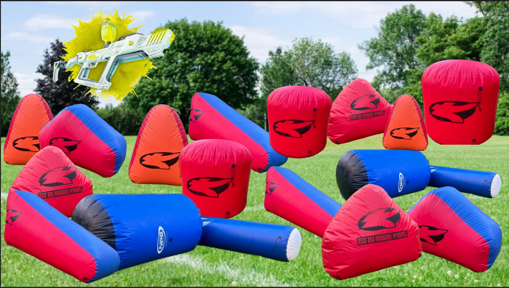 Rental: (4 HOURS) — 18 BUNKER MOBILE GEL BLASTERS WITH ATTENDANT