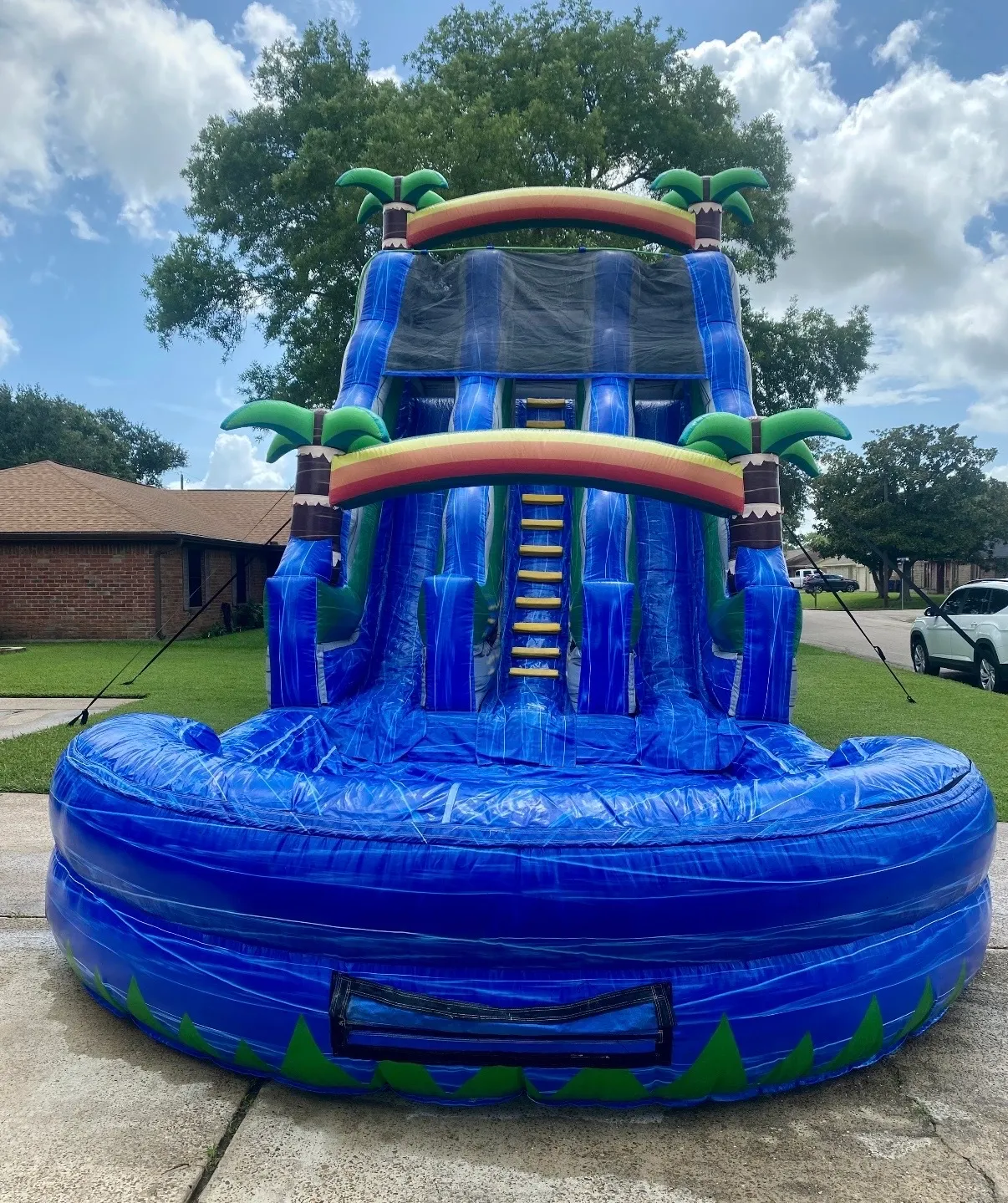 20 Foot Dual Slide (blue tropical)