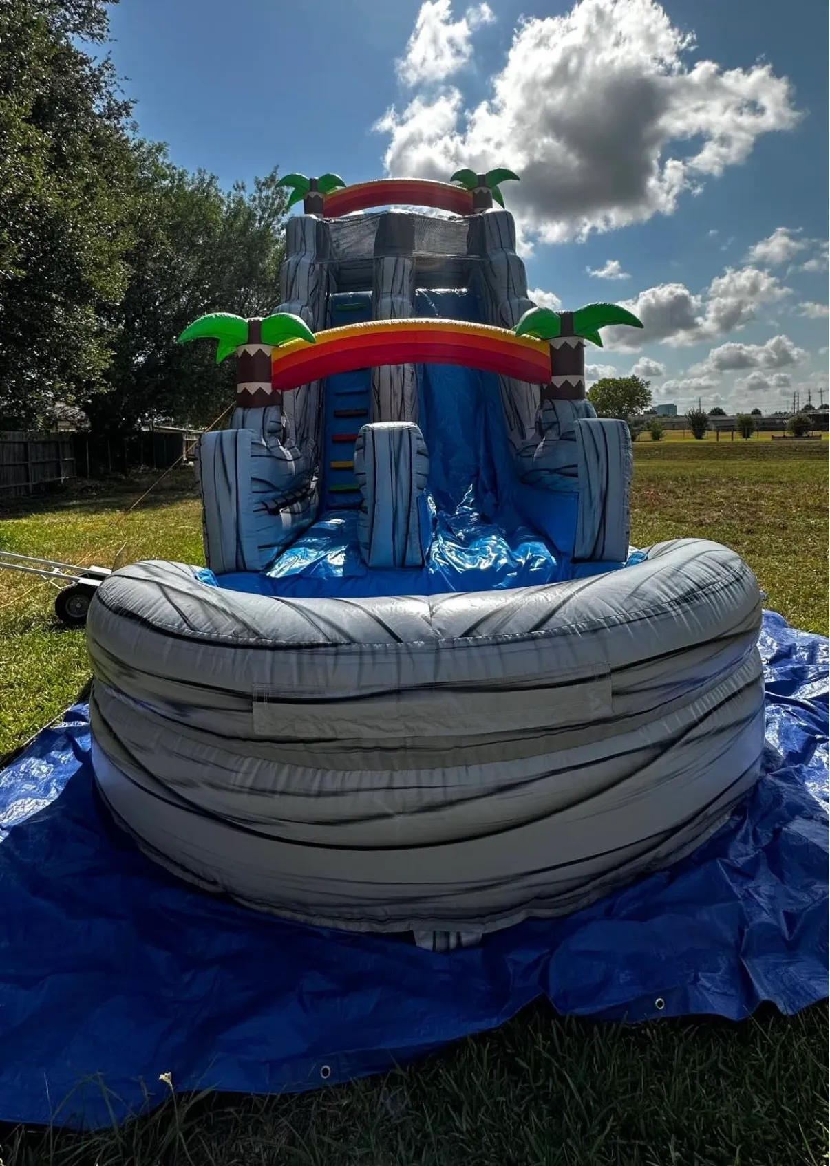 22 Foot Single Lane Waterslide Grey