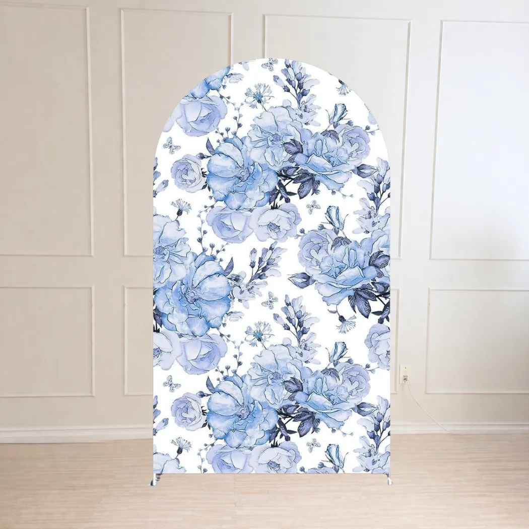 Blue Floral Arch Cover - 7.2