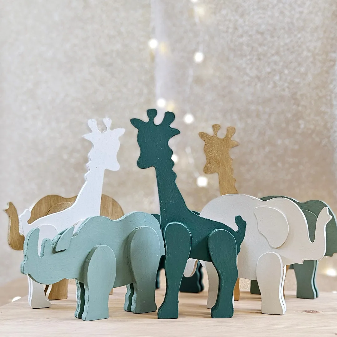 Safari Table Animals Set Of 8