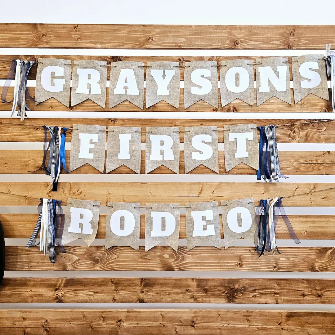 Custom Rodeo Birthday Banner 