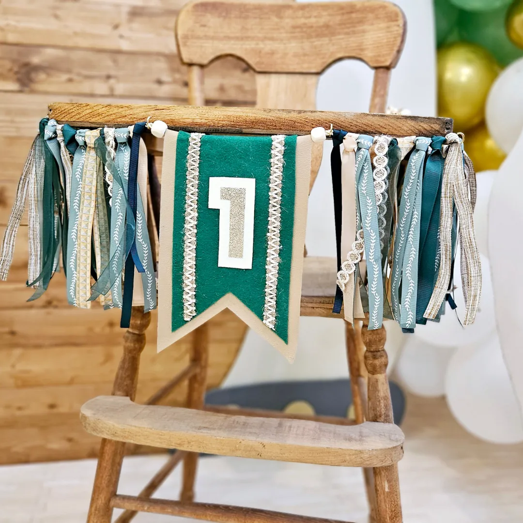 Green 1 Highchair Banner