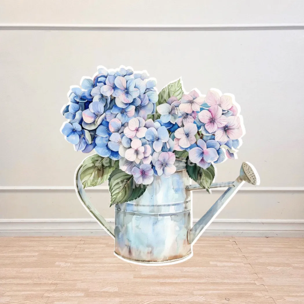 Watering Can Hydrangea Cut Out