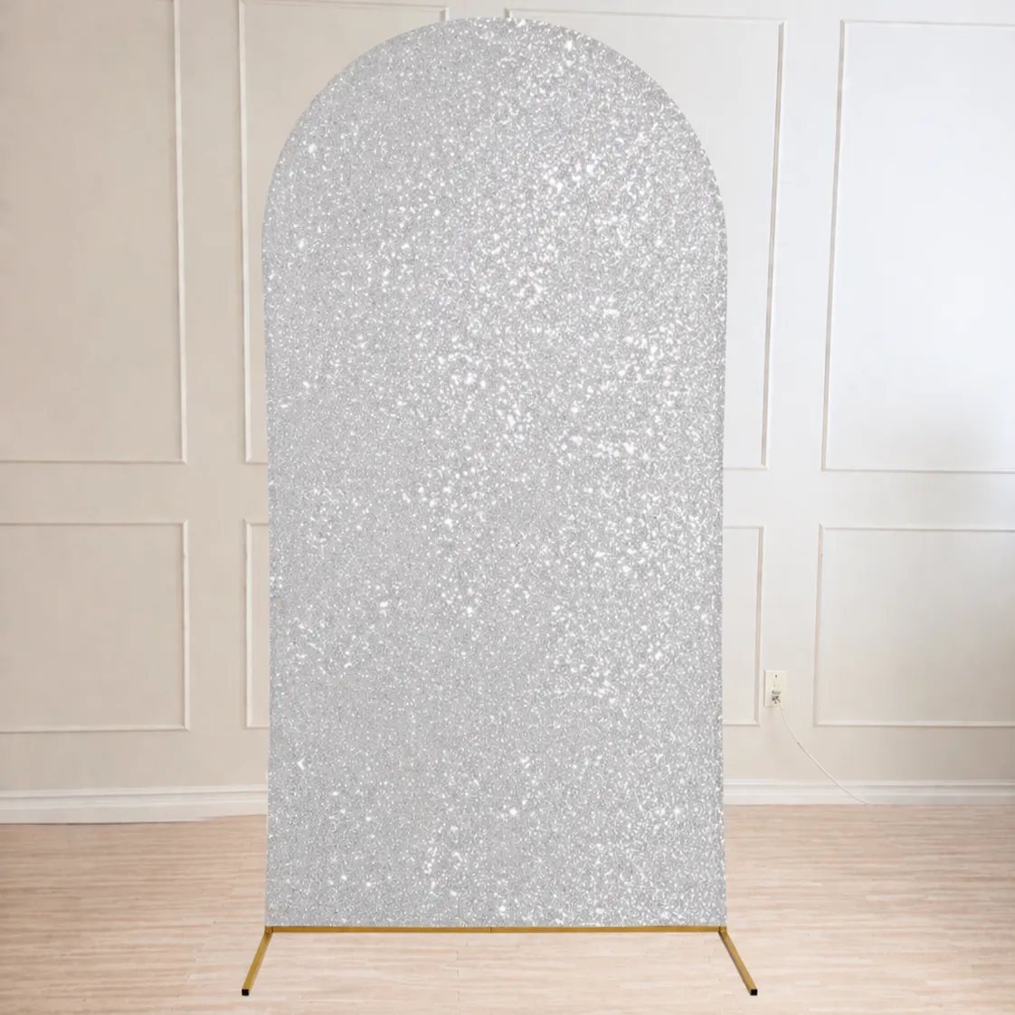 Silver Glitter Arch Cover - 7.2