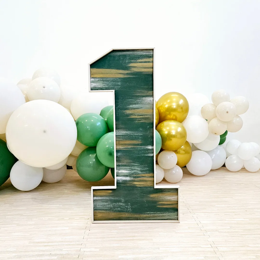 Marquee Number 1  Rustic Green