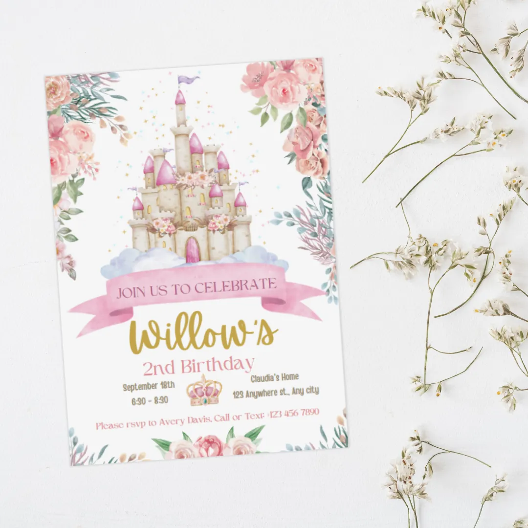 Fairytale Party Invitation Style 1 - Castle In The Sky