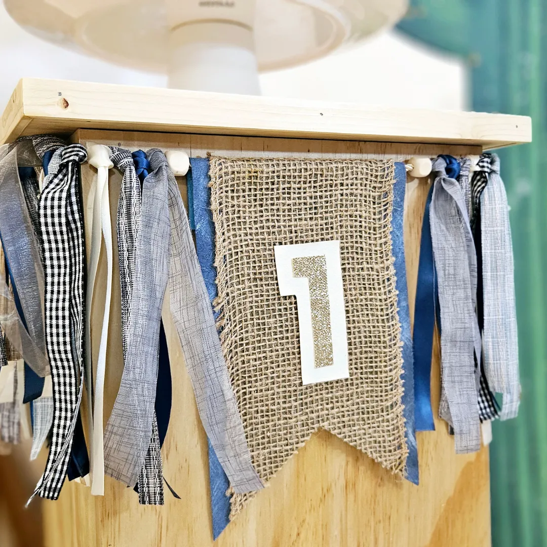 Rustic Blue Highchair Banner 1